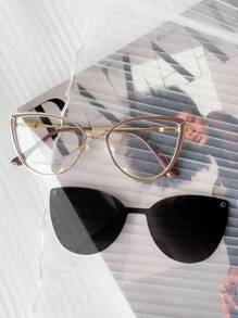 Women Fashion Glasses - Rỉ Nâu - Xem 1
