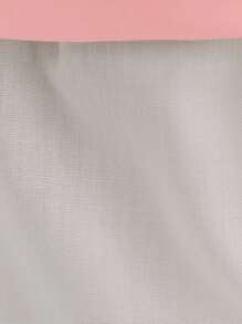 女婴蝴蝶印花薄纱缎面泡泡袖荷叶边连衣裙，优雅精致的花童礼服，适合生日派对，不含头饰 - 粉色 - 查看 10