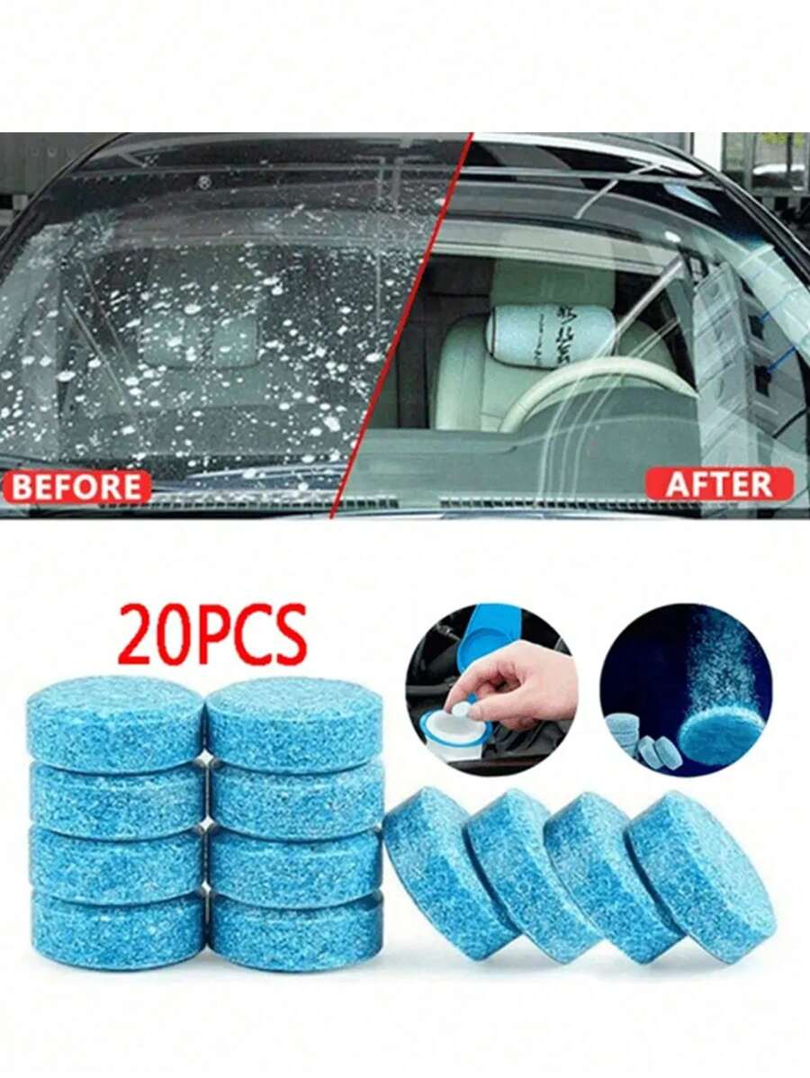 20入組汽車擋風玻璃專用濃縮清潔片,多功能清潔片 - 彩色 - 查看 1