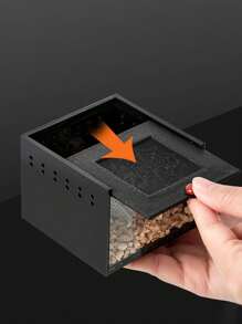 1入組蜘蛛、蠍子和甲蟲用壓克力微縮昆蟲瓶,透明設計,適用於辦公桌或寵物爬蟲類的家 - 無色 - 查看 2