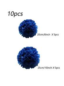 10入組彩色/白色紙絨球,適用於婚禮、新娘派對、嬰兒派對、生日派對、訂婚派對、單身派對等裝飾活動 - 彩色 - 查看 12