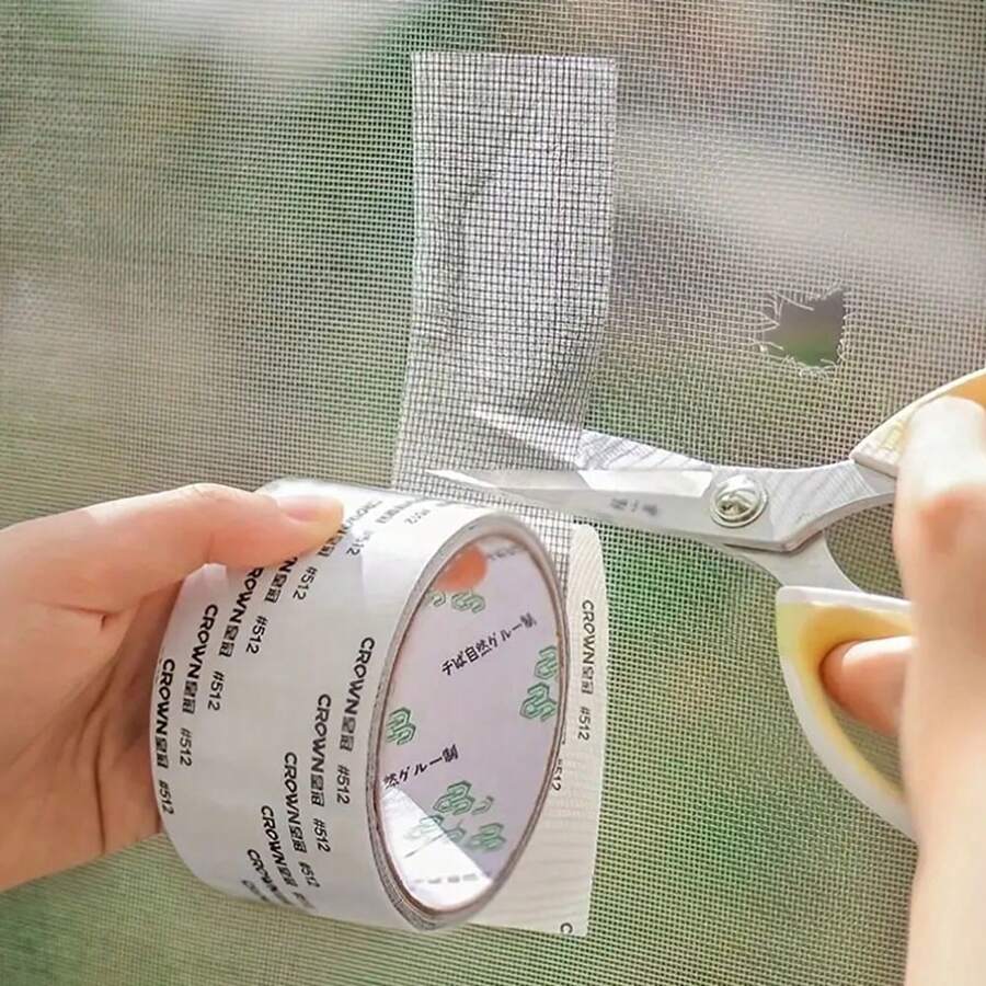 1pc Screen Repair Patch, Screen Door Patch, Self-Adhesive Screen Repair Tape For Screen And Screen Door Tear Holes - White - View 1