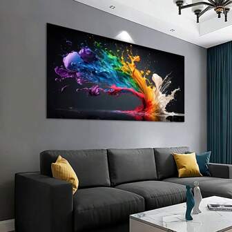 HALFLEMART 1 Pièce Poster D'art Mural En Toile Avec Pigment Coloré, Décoration De Maison À La Mode, Cadeau Pour Amis, Famille, Pour Salon, Chambre À Coucher, Bureau, Cuisine, Pas De Cadre