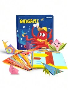 Bộ Giấy Origami 152 Tờ Cho Bé - 72 Họa Tiết Màu Sắc Sinh Động Với Sách Phương Pháp Gấp - Món Quà Sinh Nhật Hoàn Hảo Cho Bé Trai Và Bé Gái Từ 5-12 Tuổi - Tăng Cường Khả Năng Sáng Tạo Và Kỹ Năng Vận Động Tinh - Nhiều màu - Xem 8