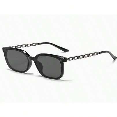Chain Design Square Frame Sunglasses