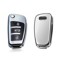Minimalist Key Fob Cover For Audi A1 A3 A4 A6 Q3 Q5 Q7 S3 R8 Tt - Silver - View 2