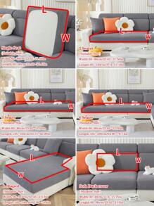 1 Miếng Premium Màu thuần Chenille phổ cập Bọc đệm Ghế sô pha , Phong cách hiện đại Đơn giản Không trượt Đàn hồi Bọc ghế sofa , Thú cưng Khả năng chống xước & Sofa Thích hợp Đối với Hình chữ L Ghế sofa Và 1/2/3/4 An ninh Ghế sofa ( Riêng biệt ) - Xám - Xem 4