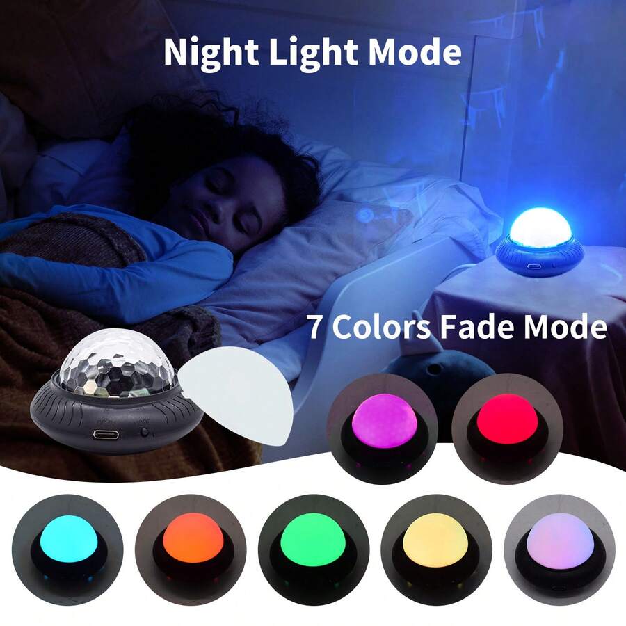 2Pcs 2In1 Nightlight With Star Projection Light VoiceActivated Party