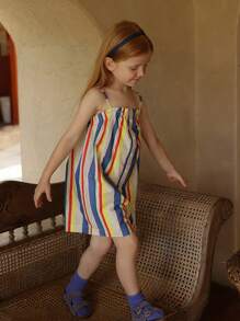 Jeune fille 1 pièce Combinaison rayée pour le printemps / l'été