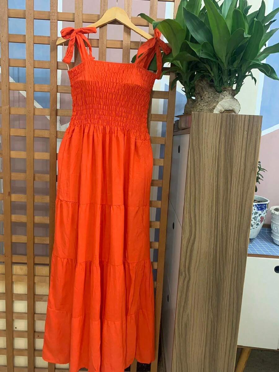 Women Dresses - 橘色 - 查看 1