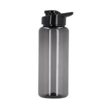 PromoClick Paquete de 10 Cilindro de plástico con tapa enroscable, asa y boquilla que cierra a presión De 1 Lt. - Negro - Ver 4