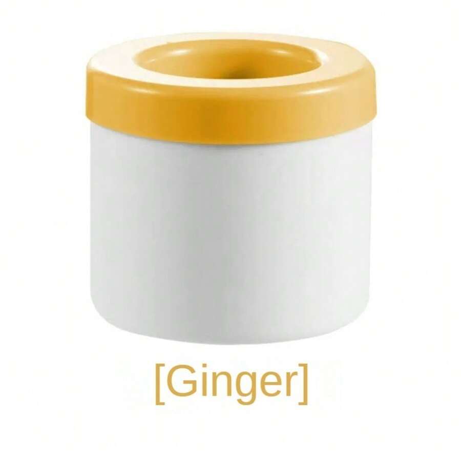 2入組矽膠冰塊模具,圓柱形矽膠冰塊模具,包括 2 個矽膠飲料杯墊,可立即製作 60 個冰塊的迷你冰盤 - 橘色 - 查看 1