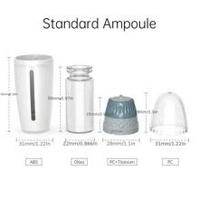 Portable Derma Roller Hydra Roller Microneedle Roller And Microinfusion Serum Applicator For Face Body Beauty Roller For Skincare With Liquid-Load Bottle - White - View 6