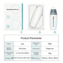 Portable Derma Roller Hydra Roller Microneedle Roller And Microinfusion Serum Applicator For Face Body Beauty Roller For Skincare With Liquid-Load Bottle - White - View 8