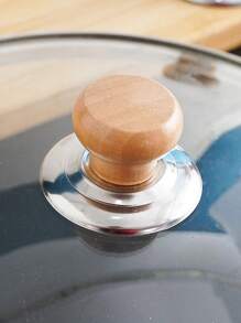1pc Wooden Heat Resistant Universal Replacement Pot Handle/Lid Knob - Khaki - View 4