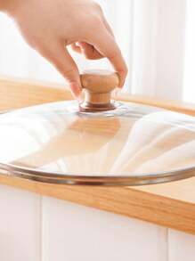 1pc Wooden Heat Resistant Universal Replacement Pot Handle/Lid Knob - Khaki - View 3