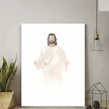 1個創意人物壁畫油畫,從遠處走向你,張開雙臂迎接你,極簡主義現代海報印件,非常適合卧室客廳走廊辦公室工作室家飾,無框,15.7×23.6英寸 - A - 查看 1