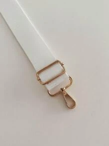 全新款實用調節肩帶包,防污且堅韌的實心白色材料適用於女士 - 白色 - 查看 2