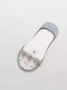 1 Pair Of Invisible Lace Short Socks For Student