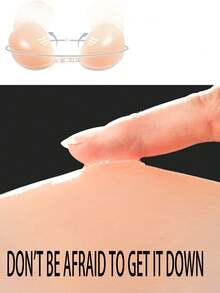 1对隐形硅胶乳贴，自粘式乳贴 - 米色 - 查看 10