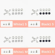 1 Set Of Punch-Free Creative Waist Buckles, Detachable, Adjustable And Easy To Install, Jeans Waist Adjustment Buckles. - White 1 - View 2