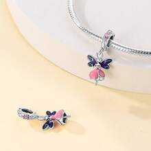 S925 Sterling Silver Fairy Series - Nàng tiên bướm, Vườn bướm xứ sở thần tiên, Vòng tay sáng tạo lãng mạn thời trang của nàng tiên ánh trăng và Phụ kiện vòng cổ/vòng tay tự làm, 1 chiếc, Thích hợp làm quà tặng cho chị gái, Lễ hội - Dòng truyện cổ tích bằng bạc Sterling--Vườn bướm xứ sở thần tiên - Xem 9