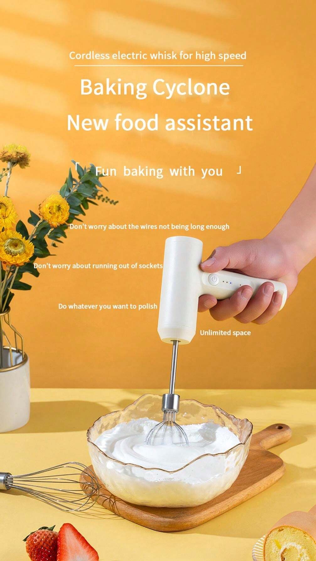 Handheld Immersion Mixer, 2In1 Electric Mixer, MultiFunction