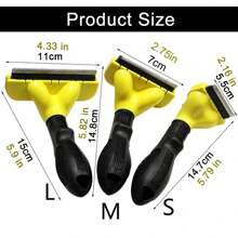 2合1貓狗美容工具 - 漂浮除毛梳和刷子 - 可除結環、打結和脫落的毛髮 - 溫和而有效的寵物除毛器