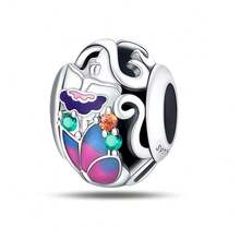 S925 Sterling Silver Fairy Series - Nàng tiên bướm, Vườn bướm xứ sở thần tiên, Vòng tay sáng tạo lãng mạn thời trang của nàng tiên ánh trăng và Phụ kiện vòng cổ/vòng tay tự làm, 1 chiếc, Thích hợp làm quà tặng cho chị gái, Lễ hội - Dòng truyện cổ tích bằng bạc Sterling--Vườn bướm xứ sở thần tiên - Xem 18