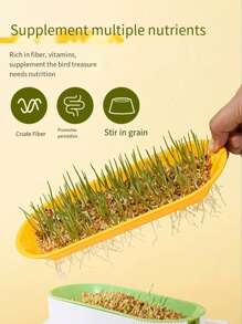 1pc Water Culture Box For Cat Grass, Cat Snack Planting Hydroponic Box, Feeding Tool (Seed Not Included) - Multicolor - View 4