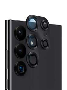 1入組全覆蓋抗刮耐磨高清相機鏡頭保護膜，適用於三星 Galaxy S22/S22+/S22 Ultra/23/S23+/S23 Ultra/S24/S24+/S24 Ultra - 黑色 - 查看 1