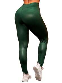 Women Sports Leggings - 軍綠色 - 查看 2