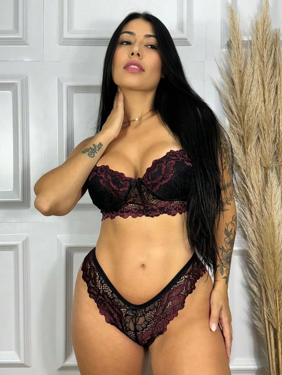 Women Sexy Lingerie Sets - Gỗ đỏ - Xem 1