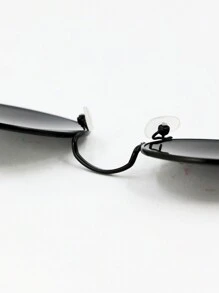 Unisex Round Lenses, Unisex Round Sunglasses, Solar Glasses, Fashion Lenses - 黑色 - 查看 6