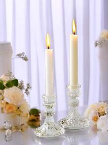 玻璃烛台，欧美风格水晶复古烛台，晚餐装饰，婚礼道具，浪漫餐桌装饰