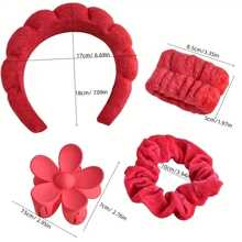 6pcs/Set Women's Spa Headbands Including Headband, Hair Clip, Scrunchie, Wristbands For Face Washing, Skincare, Make-Up, Great Christmas Gift Accessories - Multicolor - View 3