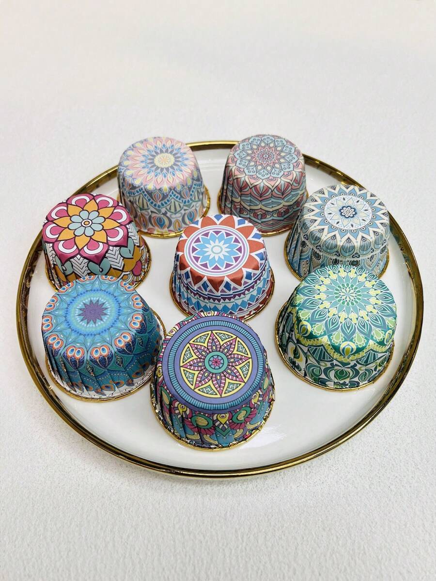 PATIKIL Papel Para Envolver Cupcakes, Paquete De 50 Tazas Para Hornear,  Decoración Estándar De Rosas Para, image size:900x1198