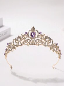 1入時尚公主皇冠和甜美鑽石生日頭箍，適用於女性王室頭飾 - 彩色 - 查看 13