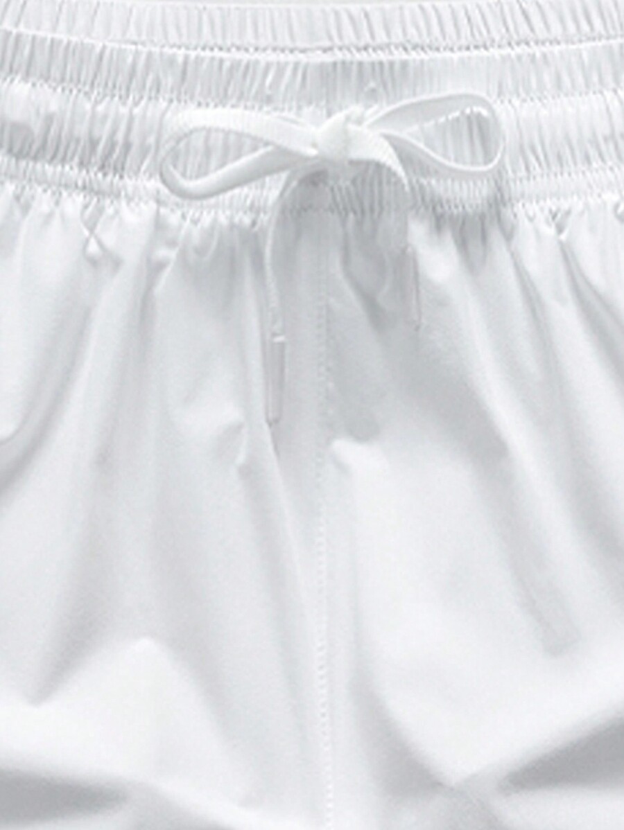 Men's Waterproof Printed Elastic Waistband Sports Swim Trunks, Quick