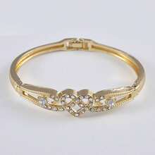 1pc Morocco Style Luxury Bride Bracelet, Adorned By Shiny Rhinestone, Wedding Jewelry, Gift For Women Royal - Gold - View 12