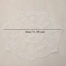 4 Pièces Napperons En Dentelle Ronds Pour La Décoration De Table Dans La Chambre À Coucher, La Salle À Manger, Le Salon Etc, Convient Comme Dessous De Verre / Table De Chevet / Tapis De Lampe / Bougie / Miroir / Vase / Café