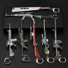 1pc Game Anime Zinc Alloy Model Gun Keychain Toy Collectible - Multicolor - View 1
