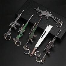 1pc Game Anime Zinc Alloy Model Gun Keychain Toy Collectible - Multicolor - View 3