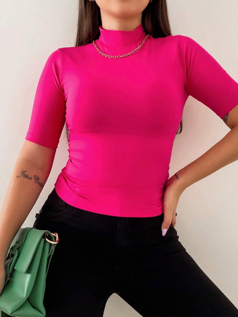 Women T-Shirts - Hot Pink - View 1