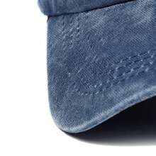 1 Miếng Denim mùa giặt Mũ bóng chày Mọi thứ Già Màu thuần Giải trí Mũ Ngoài trời Thời trang Mũ - Màu xanh lam - Xem 7