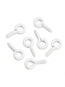 100入/包五彩色5*10mm微型螺旋眼針、眼針鉤、眼針孔子,螺紋扣環,用於首飾製作 - 鐵烤漆羊眼 - 查看 18