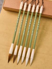 Calligraphy Brush Set For Beginners, Includes Knitted, Wolf Hair And White Cloud Brushes, Suitable For Writing And Painting In Chinese Calligraphy, Running Script And Cursive - 3 Wolf Cents - View 1