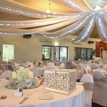 溫馨浪漫的婚禮請柬盒，適用於節慶，嬰兒派對，生日，畢業，聚會；保潔珠寶盒 - 杏色 - 查看 8