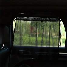 1pc  Car Curtains, Sun Protection Curtains, Car Anti-UV Sunshades, Sun Protection And Heat Insulation Curtains, Car Side Curtains, Universal - Black - View 4