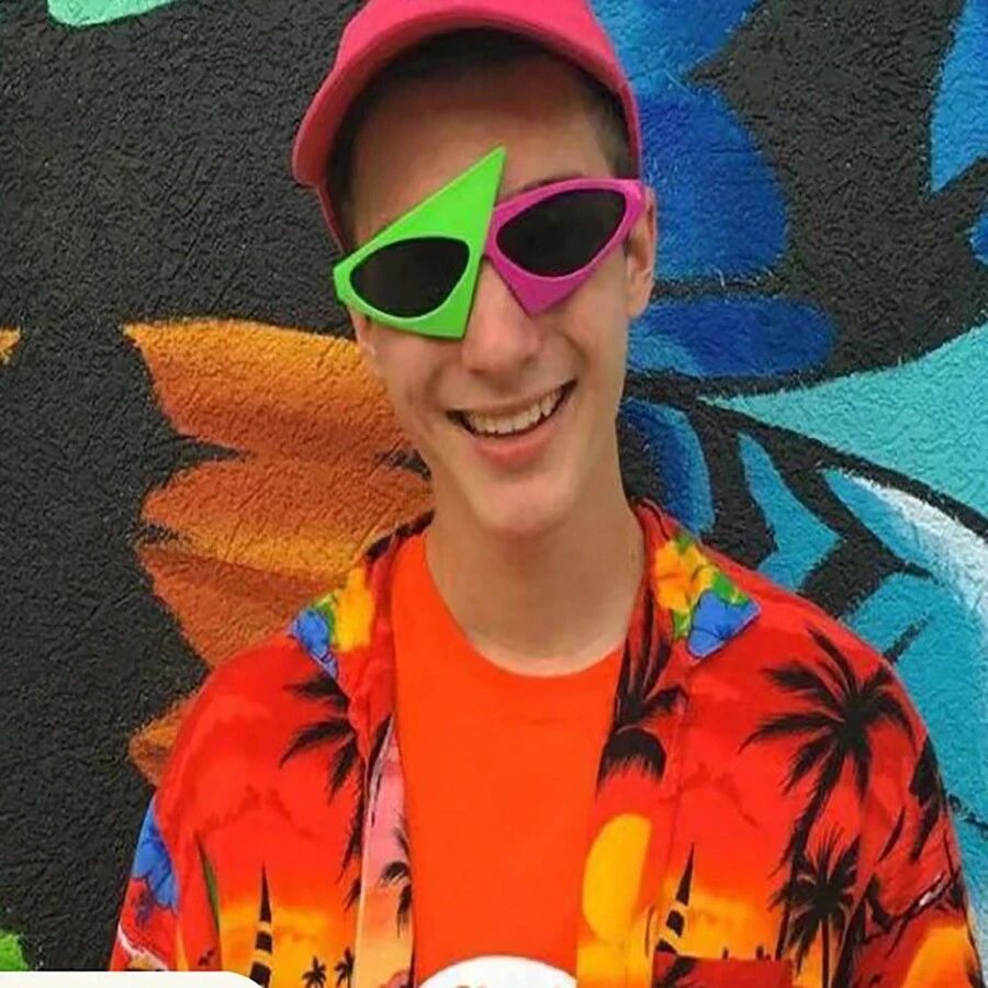 1pc Party Triangle Shaped Funny Glasses For Hip-Hop And Festivals - Multicolor - View 1